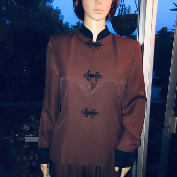 Vintage ORIENTAL STYLE 2 PIECE SUIT-sz. 4 - Picture 1 of 8